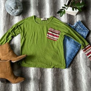 DJT Green Long Sleeve Top